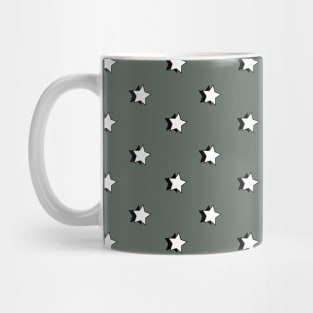 Olive Green / Khaki Retro VSCO Aesthetic stars pattern Mug